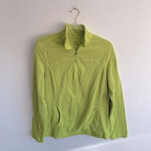 Tangerine Quarter Zip neon green Pullover athletic top outdoor wear